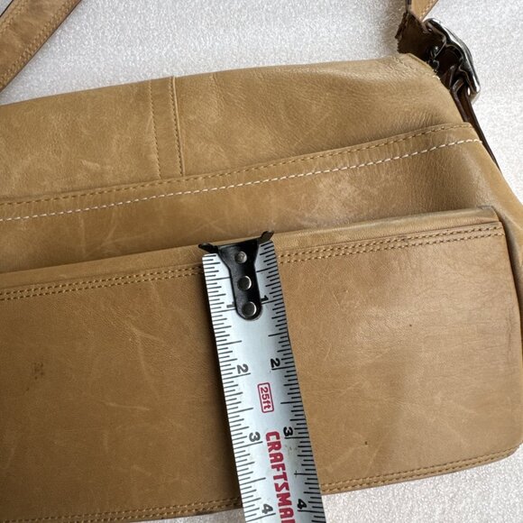 Coach Tan Leather Crossbody Bag With Adjustable Strap - Picture 8 of 16